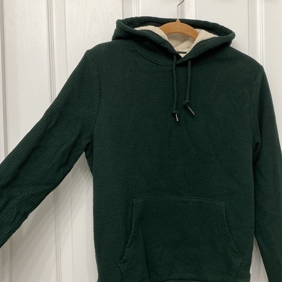 Old Navy Sherpa Lined Hoodie Dark Green Small - Picture 3 of 8
